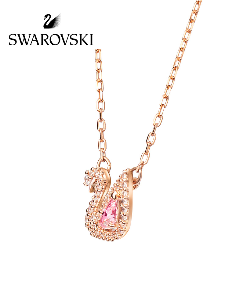 Dây Chuyền Mặt Thiên Nga Đính Đá Pha Lê Lấp Lánh Thời Trang Cho Nữ Swarovski