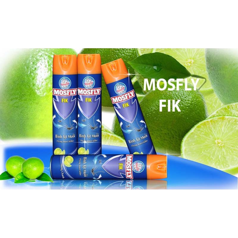 BÌNH XỊT MUỖI MOSFLY 600ML -FIK -HƯƠNG CHANH