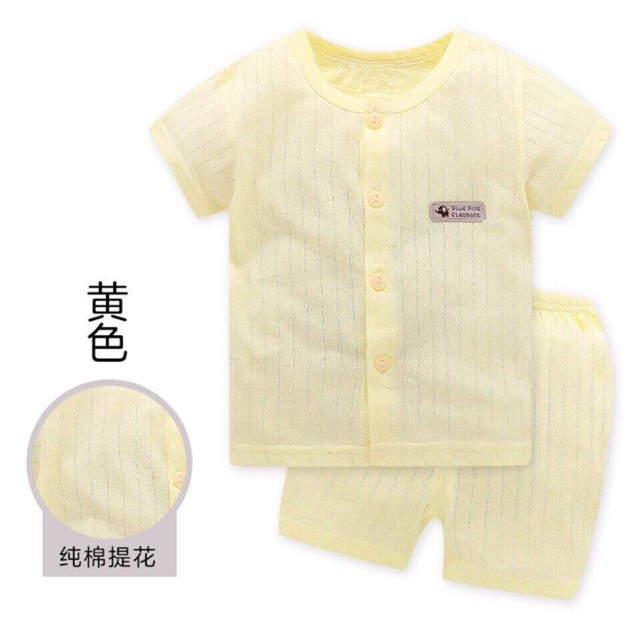 Bộ cộc tay cho bé mặc hè 4 màu cho bé trai, gái / Set Bộ Cộc Tay Nhiều Màu Cho Bé Trai Bé Gái