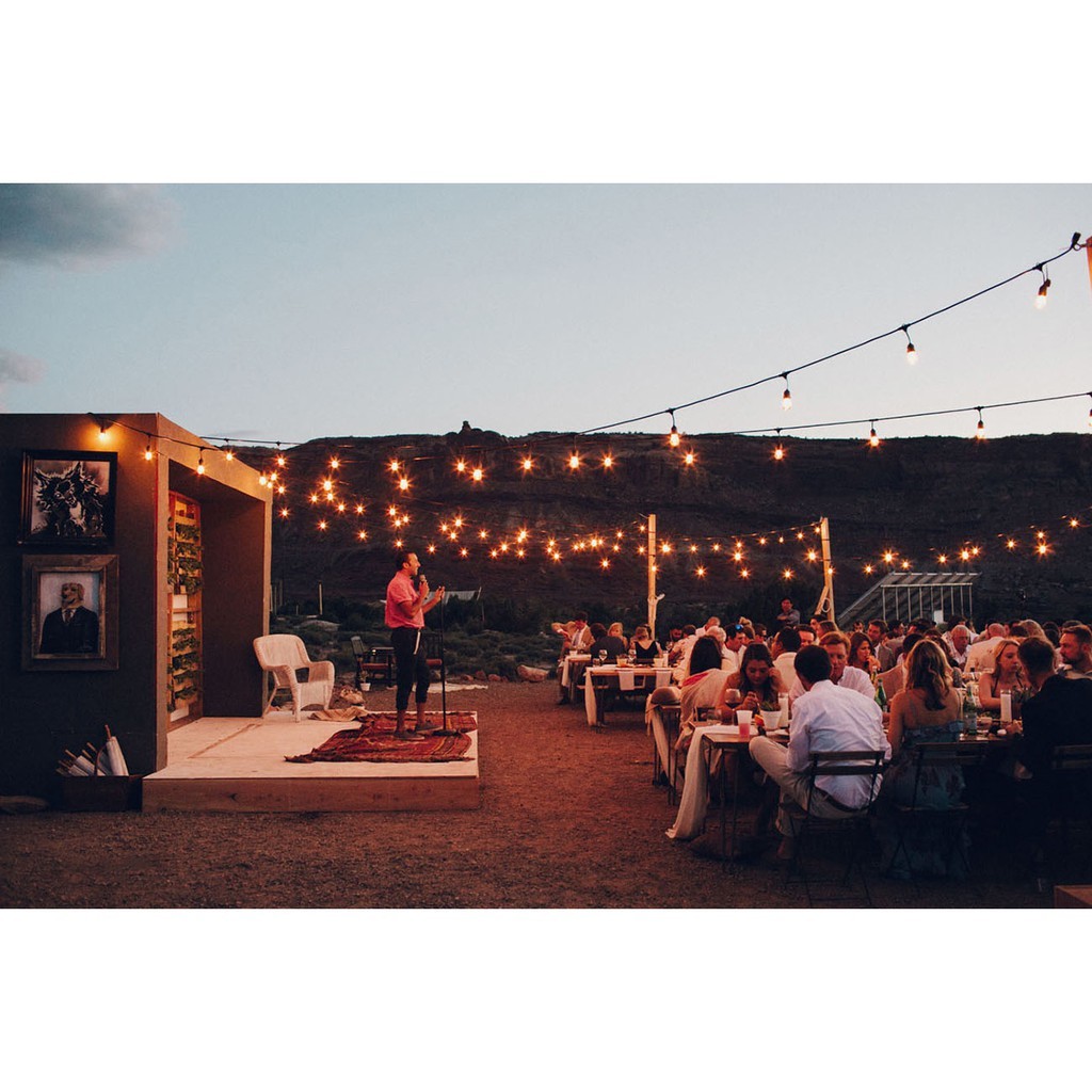 Dây Đèn Trang Trí Ngoài Trời - Chống Nước [ 10 mét - 15 Đuôi E27 ]