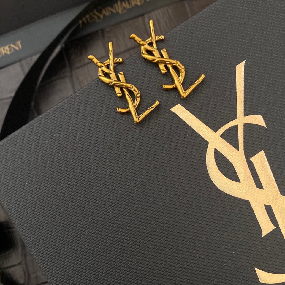 YSL Khuyên tai nữ trang tạo hình cây tre năm mới 1642