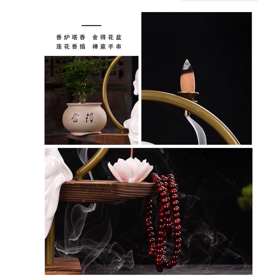 Tượng Gốm Sứ Trắng Mẹ Quan Âm 21CM - Chất liệu Gốm Tử Sa Cao Cấp