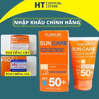 [Chính Hãng] Kem Chống Nắng Kiềm Dầu FLOSLEK Sun Care Oil-Free Dành Cho Da Dầu, Da Hỗn Hợp SPF 50