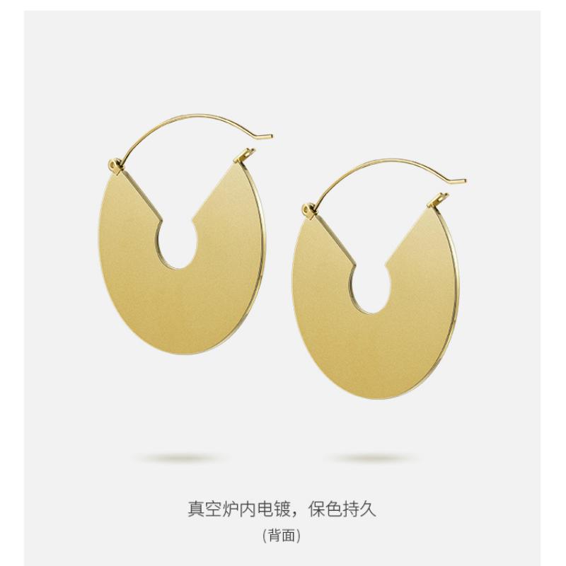 Khuyên tai VNOX bằng kim loại thiết kế hình quạt hợp thời trang cho nữ