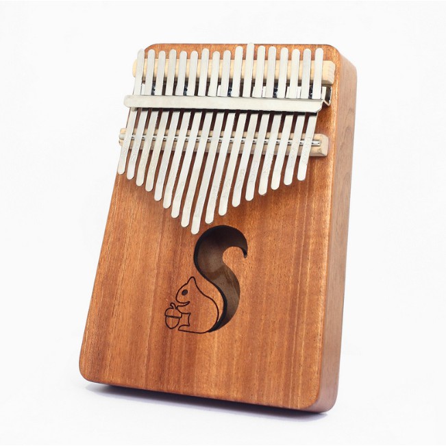 Đàn kalimba 17 phím KERUS-M17 HÌNH CON SÓC không tịt nột âm vang tựa đàn piano đàn hạc Tặng HDSD