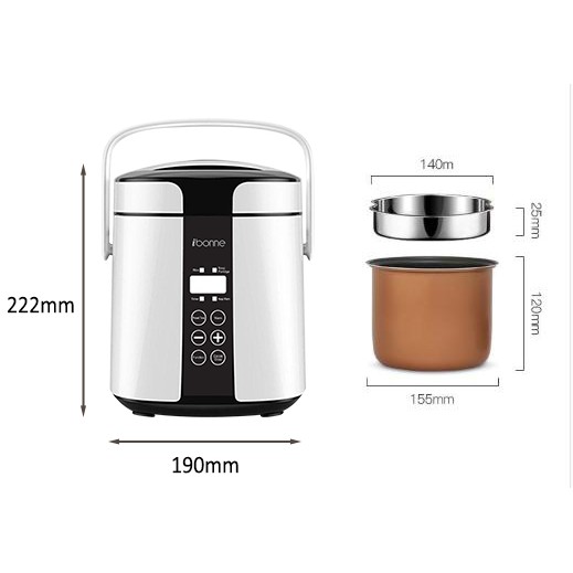 Nồi nấu đa năng IBONNE IB-27- Dung tích 1.8L | BigBuy360 - bigbuy360.vn