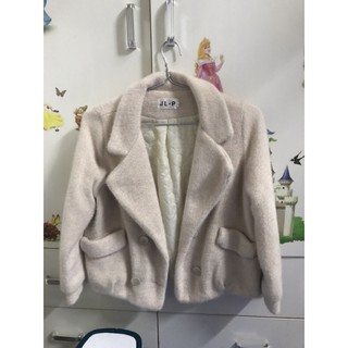 Áo dạ lông cừu dáng ngắn ( ảnh thật pass)