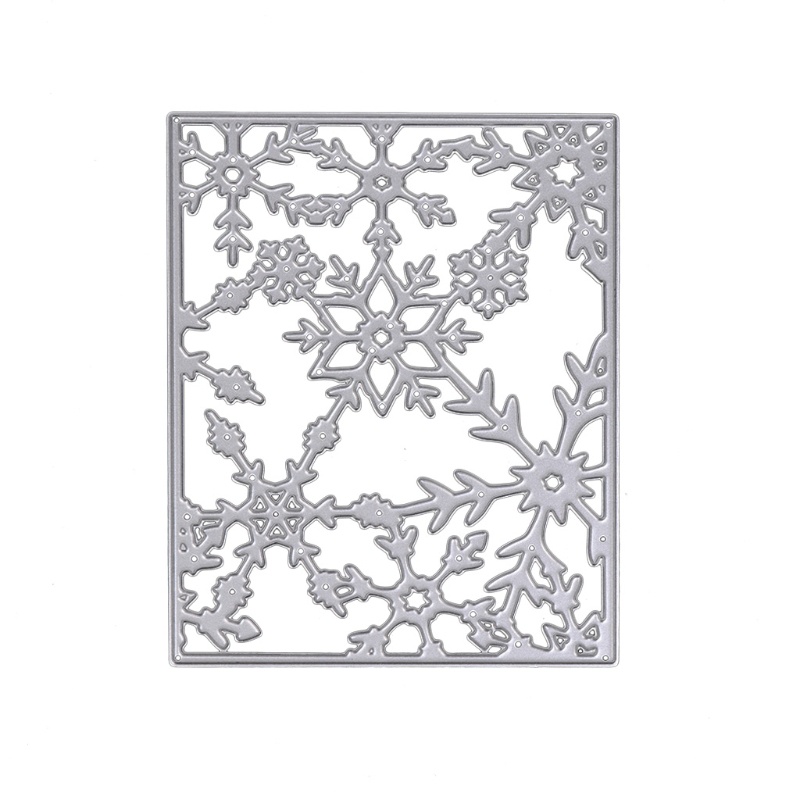 Khuôn Cắt Giấy Hình Khung Hoa Tuyết Trang Trí Scrapbook