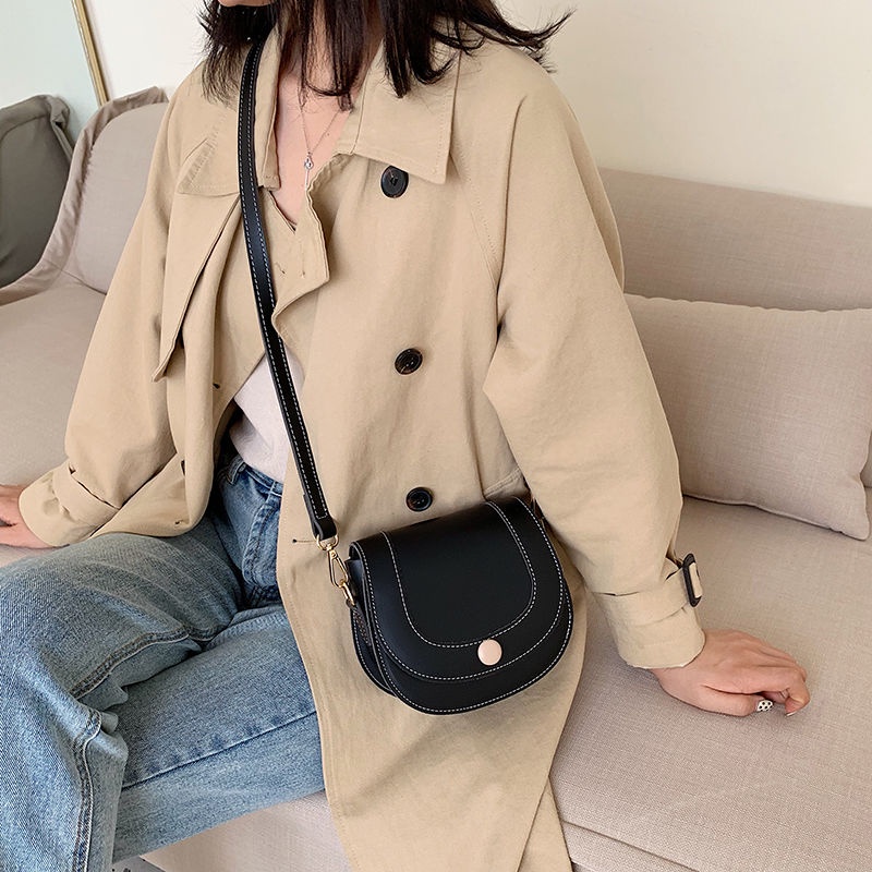 Túi Xách Đeo Chéo Một Bên Vai Tròn Nhỏ Kết Cấu Tuyệt Vời Hợp Thời Trang Cho Nữ