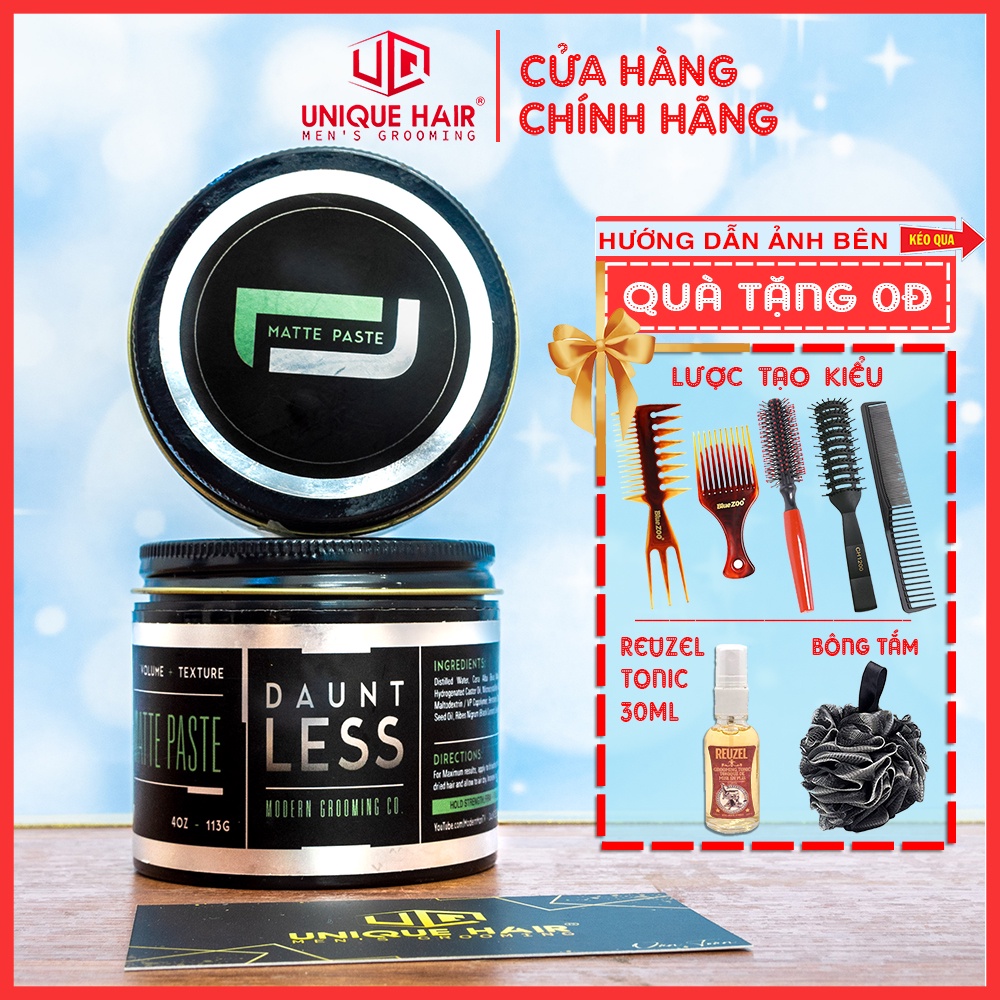 [CHÍNH HÃNG STORE HÀ NỘI] Sáp vuốt tóc Dauntless Matte Paste 113gr - new 2021