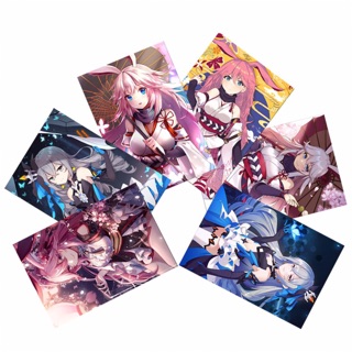 11 thẻ card honkai impact ép lụa ảnh khác nhau