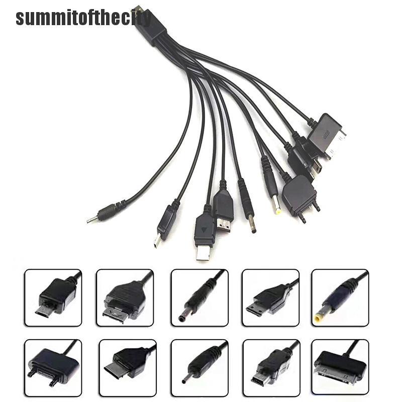 Dây cáp sạc usb đa năng 10 trong 1 dành cho Motorola / Samsung / LG