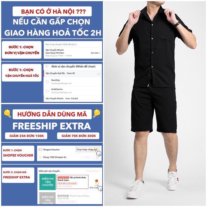 Bộ Quần Áo Đũi Nam Vải Thái Dày Dặn, Co Giãn, Mặc Nhà, Đi Chơi, Du Lịch