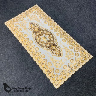 [ Nhiều kích thước ] Tấm khăn trải bàn bằng nhựa họa tiết ren nổi không thấm nước
