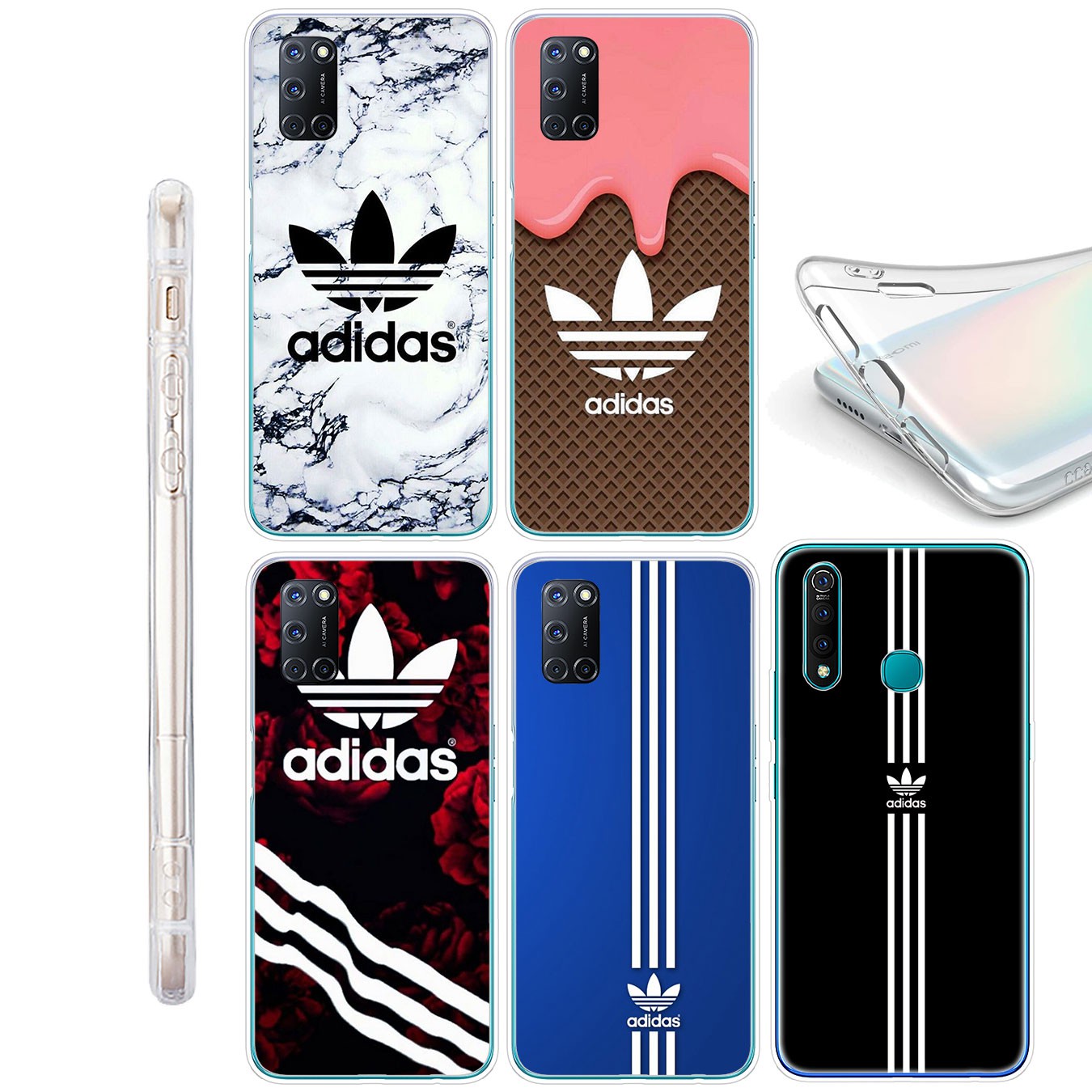 Ốp lưng silicon họa tiết logo Adidas cho Samsung Galaxy S20 Ultra S10 Lite S9 Plus A11 S9+ S20+ S10+