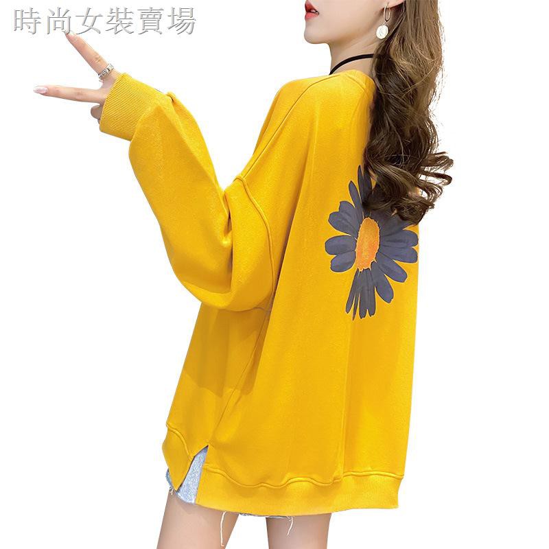 Áo Sweater Họa Tiết Hoa Cúc Thời Trang Xuân Thu Hàn Quốc Cho Nữ