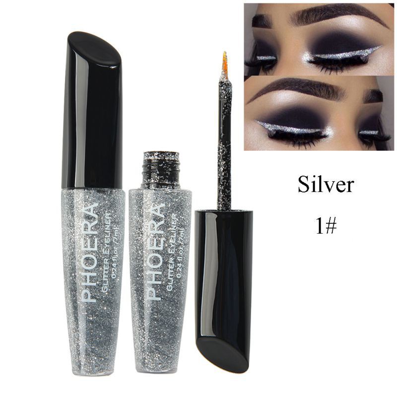 PHOERA Charm Makeup Eyeshadow Waterproof Glitter Lasting Liquid Glossy Eyeliner