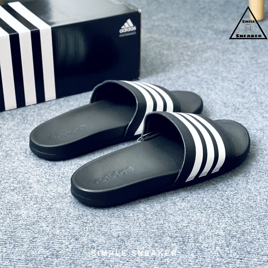 Dép Adidas Quai Ngang Chính Hãng FREESHIPAdidas Adilette Comfort Slides Black White - Dép Thời Trang - Simple Sneaker