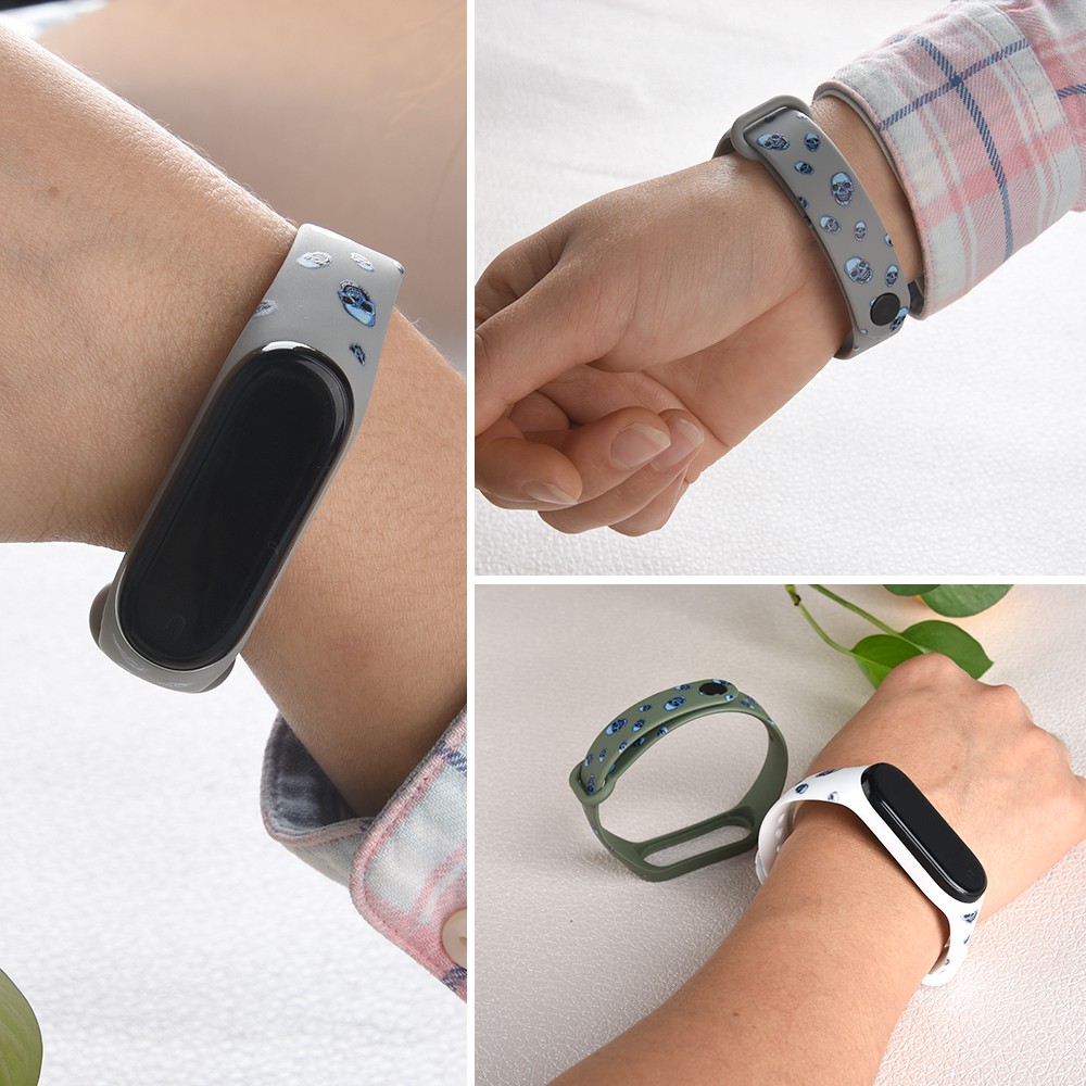 Dây Đeo Silicone Mềm Họa Tiết Hoạt Hình Cho Xiaomi mi band 7 6 5 mi band 3 4 5