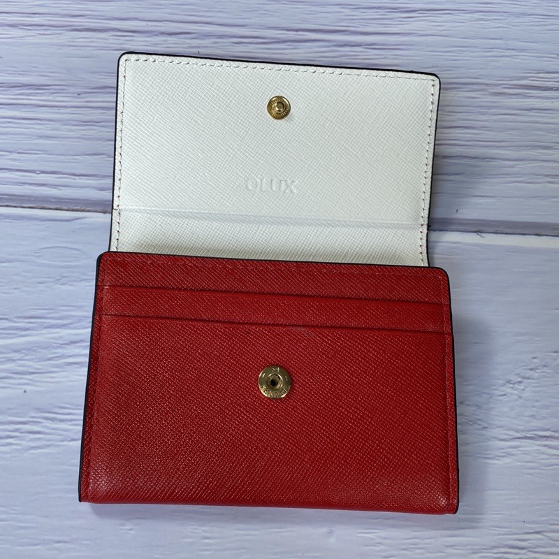 [DA THẬT] Ví nữ mini, ví mini card Holder da safiano - thời trang OLUX - sản phẩm chính hãng