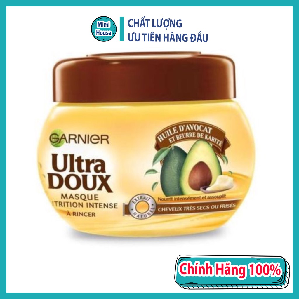 Kem Ủ Tóc Bơ Garnier Ultra Doux 300ml Giúp Tóc Mềm Mượt Bản Nội Địa Pháp Chuẩn 100%