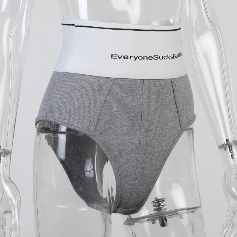 Quần Lót Cạp Cao In Chữ Phong Cách Harajuku Quyến Rũ Cho Nữ