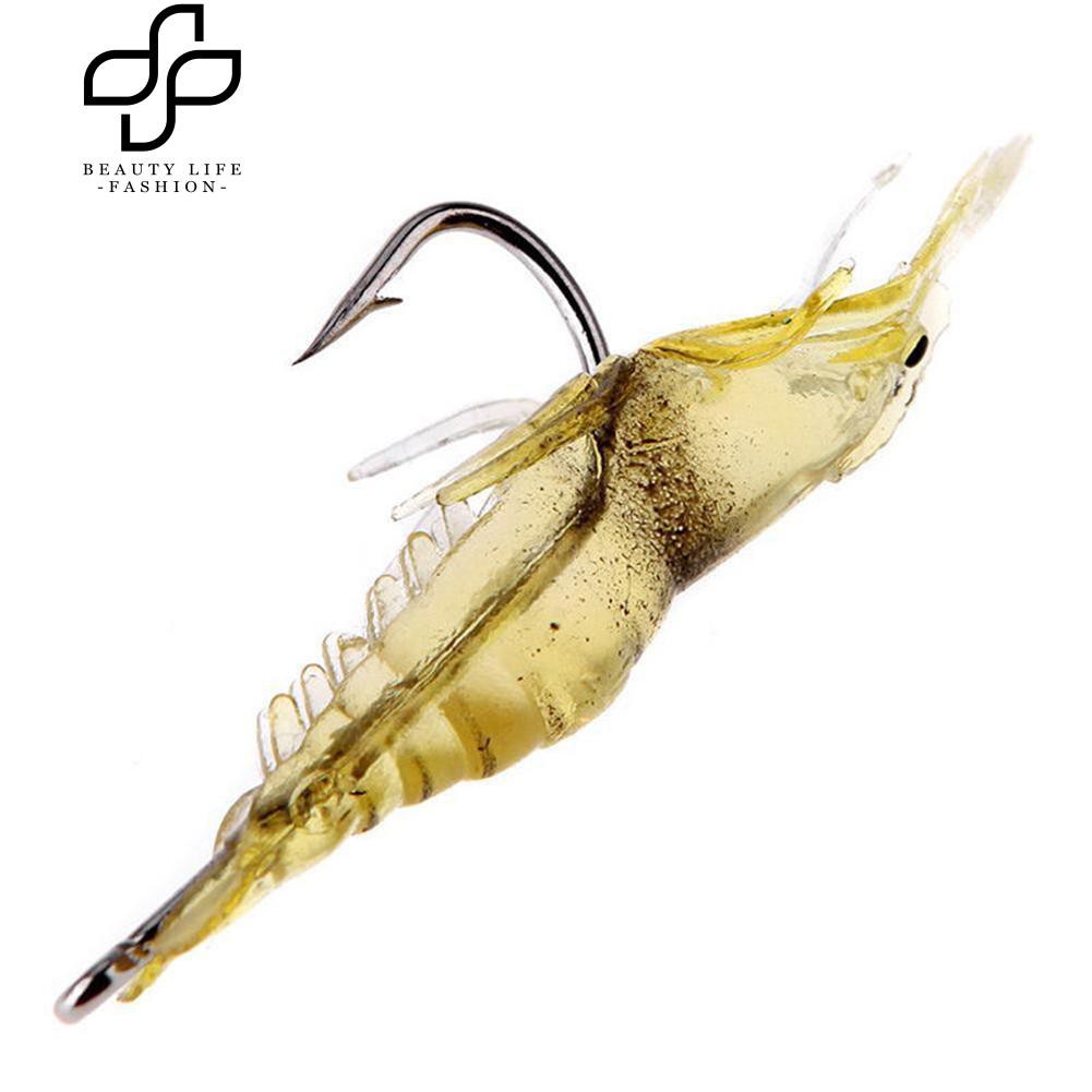 Set 5 mồi câu cá nhân tạo hình dạng tôm sống động