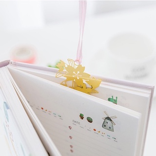 Kẹp sách Bookmark đánh dấu trang kim loại màu vàng phong cảnh