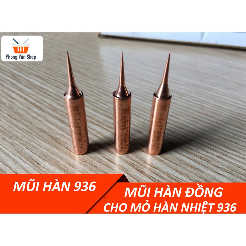 Mũi hàn đồng cho mỏ hàn nhiệt 936