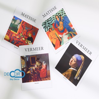 Bìa tạp chí, postcard Vermeer, Matisse trang trí nhà cửa, chụp ảnh, decor cửa hàng - Skydecor