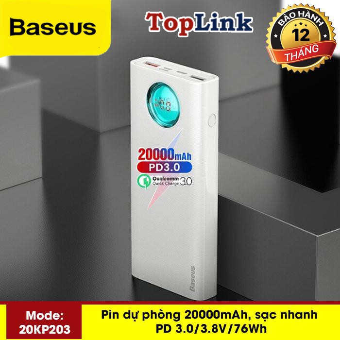 Pin Dự Phòng Thương Hiệu (BS-20KP203) Cao Cấp Dung Lượng 20000mah Công Nghệ Sạc Nhanh C