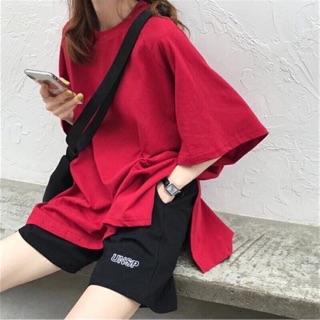 Set quần short đùi kèm áo thụng đỏ cá tính