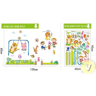 Decal dán tường Giờ ra chơi