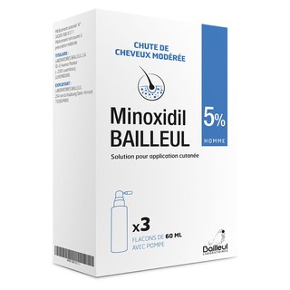 Thuốc kích thích mọc tóc và hạn chế rụng NAM - MINOXIDIL Bailleul 5% Pháp