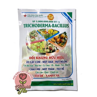 Phân hữu cơ vi sinh Trichoderma Bacilius gói 100g-Chuyên xử lý phế thải, chất hữu cơ và nấm đối kháng.