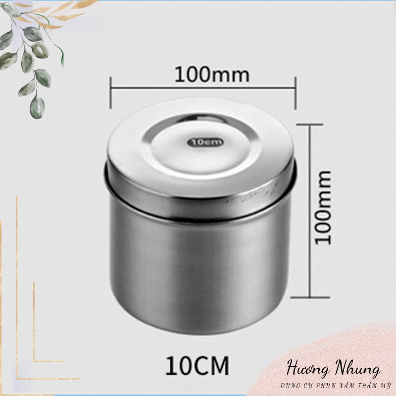 Khay hạt đậu và hộp đựng bông, chất liệu inox 304,Chứa đồ phun xăm thẩm mỹ