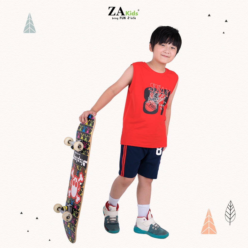 Bộ Quần Áo Thun Sát Nách Bé Trai (2-9 Tuổi) ZAKids ZA22174SN