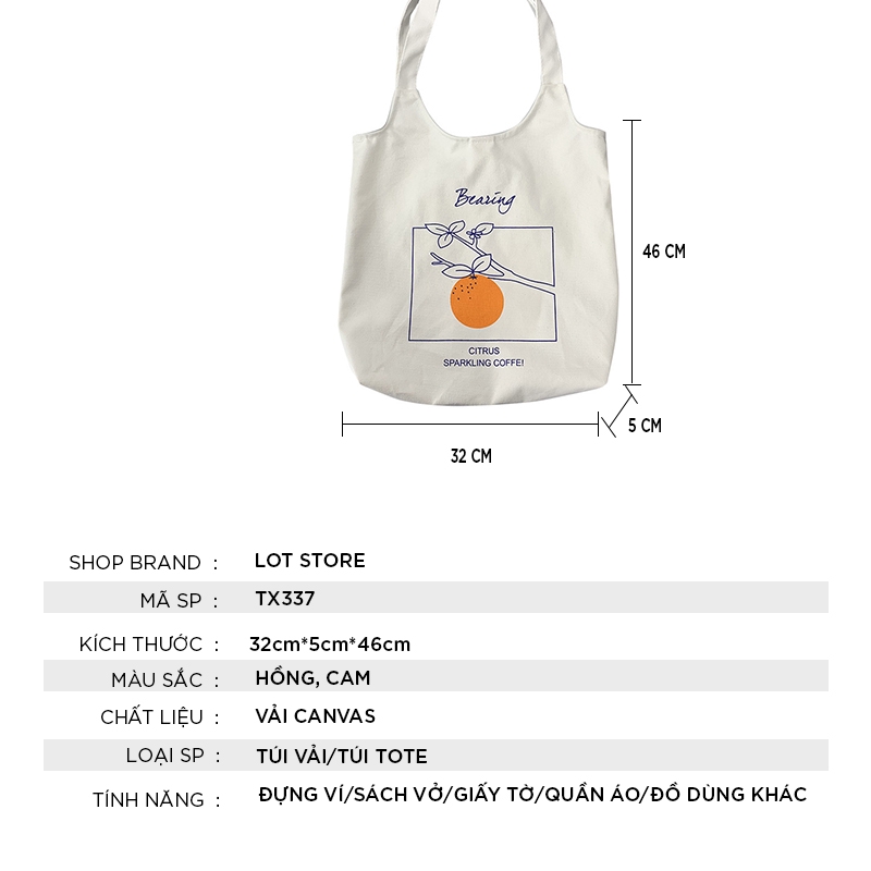 Túi tote vải đeo chéo canvas bag giá rẻ đẹp đi học  | WebRaoVat - webraovat.net.vn