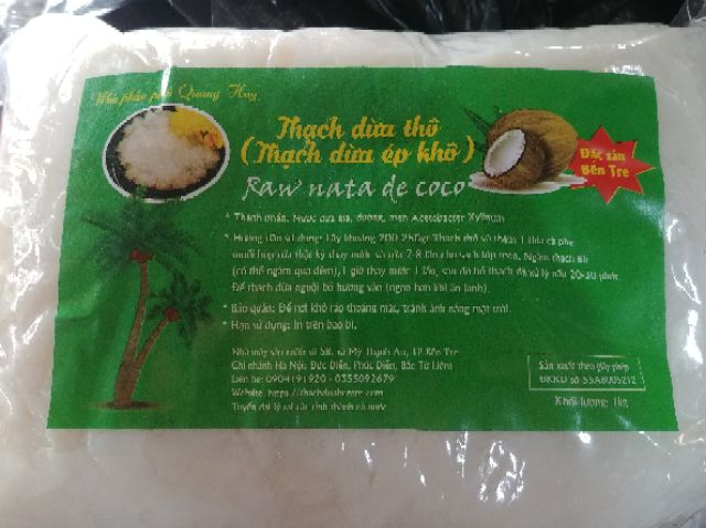 1KG THẠCH DỪA THÔ ÉP KHÔ KÈM HƯƠNG. ĐẶC SẢN BẾN TRE, LOẠI 10-12-15MILI ( Loại 10 ly hút qua ống hút) | BigBuy360 - bigbuy360.vn