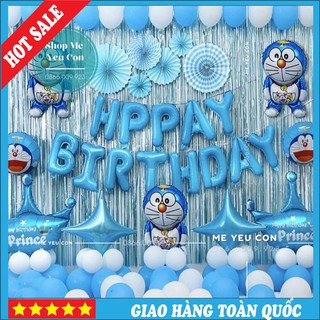 Trang Trí Tiệc Sinh Nhật Thôi Nôi Đầy Tháng Cho Bé Trai Bé Gái, Set Trang Trí Sinh Nhật Doremon Siêu Đẹp 💕💕💕