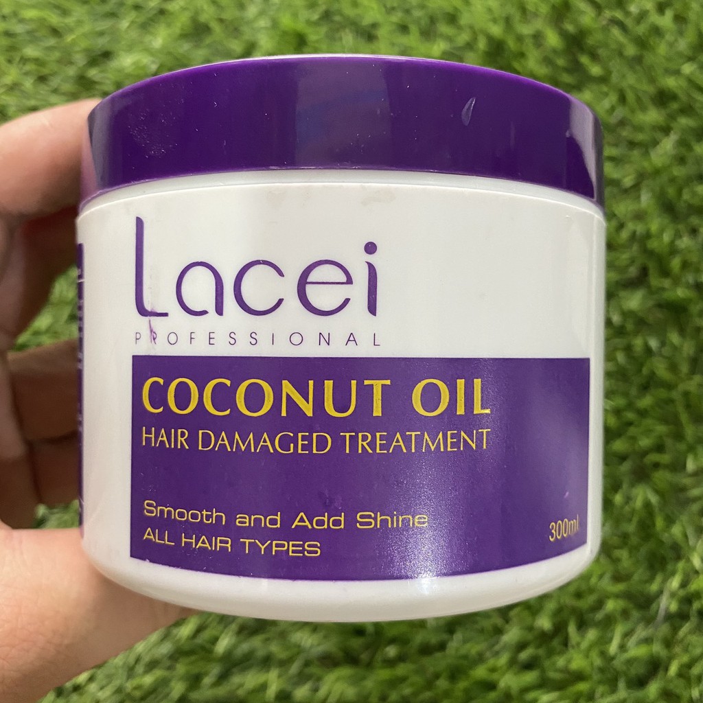 Hấp dầu dừa Lacei Pure Coconut Oil Hair Damaged Treatment 300ml