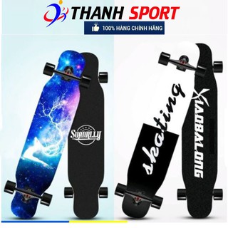 Ván Trượt LONGBOARD Gỗ Phong Ép 7 Lớp Mặt Nhám Cao Cấp Hàng Chuẩn Thi Đấu Dài 107 Cm