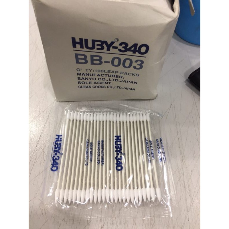 Tăm bông phòng sạch HUBY-340 BB-003 (25 Cái/Túi)