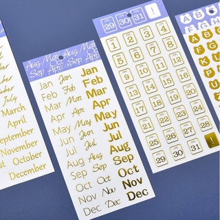 STICKER CHỮ THỨ NGÀY THÁNG TRANG TRÍ SỔ TAY