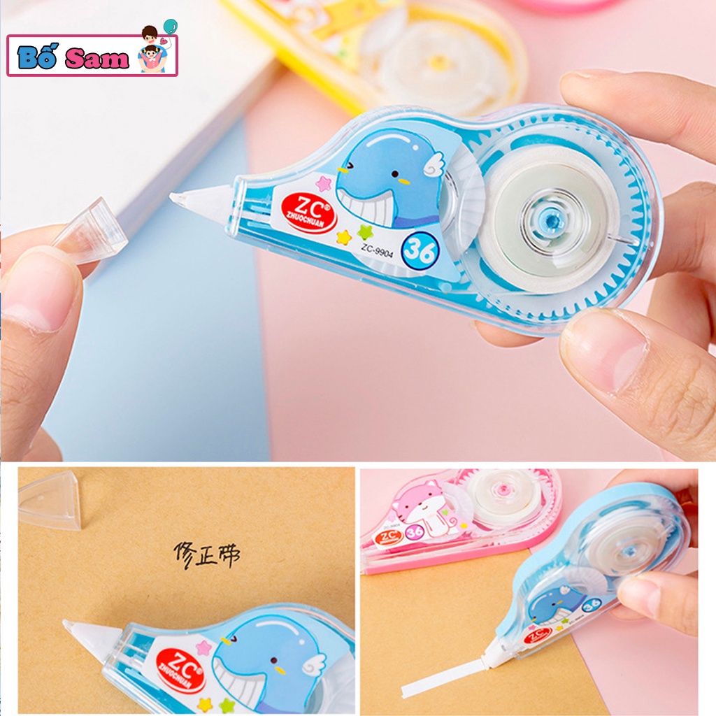 Bút xóa kéo hình dây đai dễ thương nhỏ gọn cho học sinh Shop Bố Sam