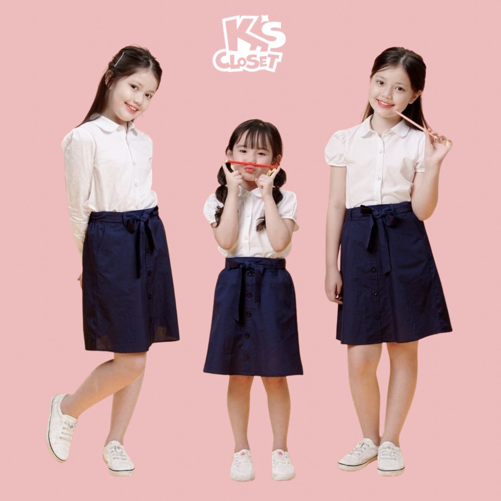 Áo và Chân Váy Đồng Phục Học Sinh Bé Gái (6-14 Tuổi) K's Closet E067TEF TMĐT