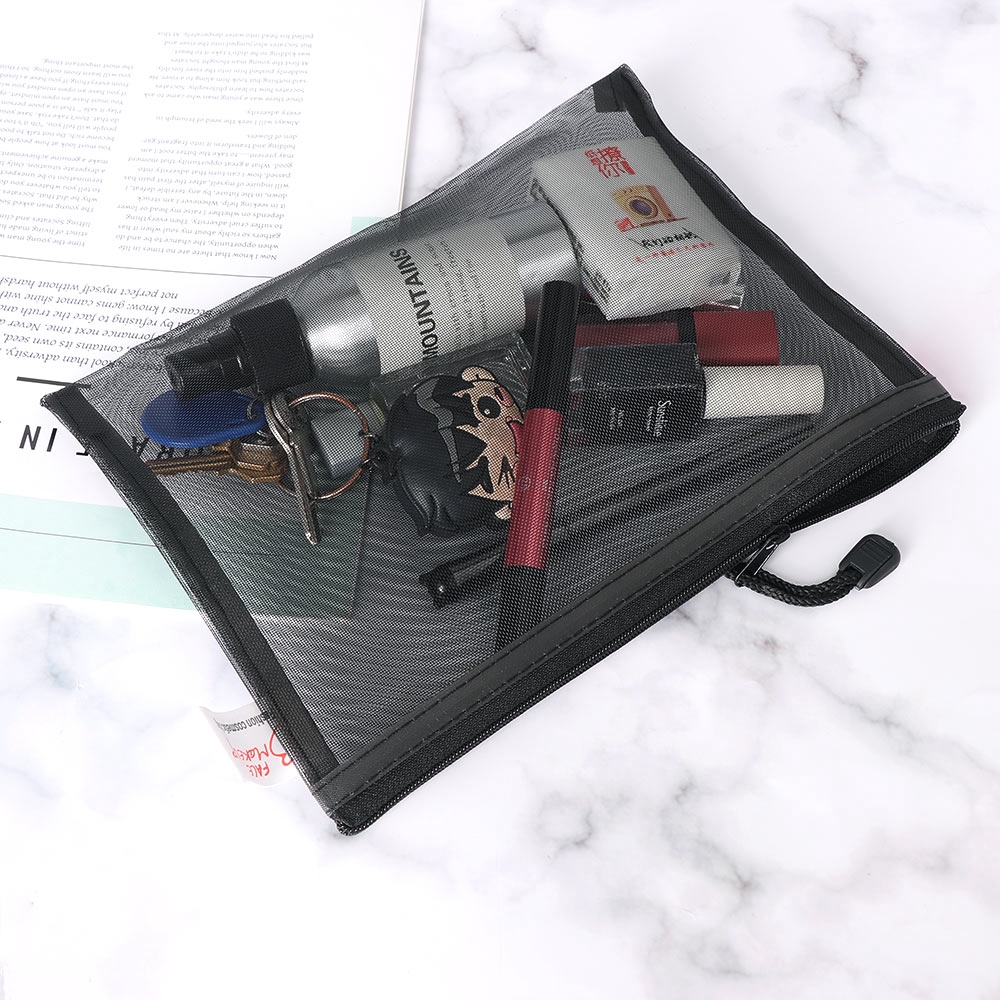 SOFTNESS Zipper Transparent Handbags Storage Toiletry Bag Makeup Pouch