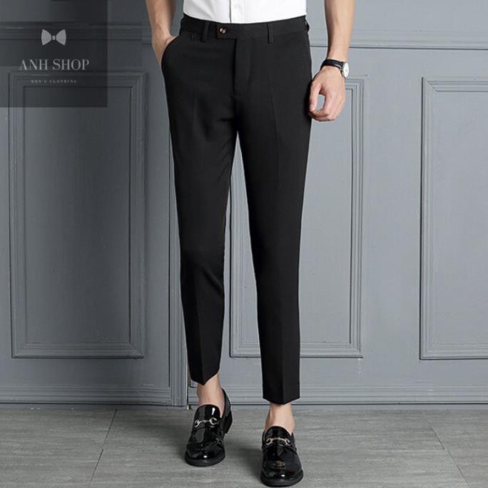 Quần đen nam ống côn form chuẩn, chất liệu Kate Hàn hàng cao cấp VNXK | BigBuy360 - bigbuy360.vn
