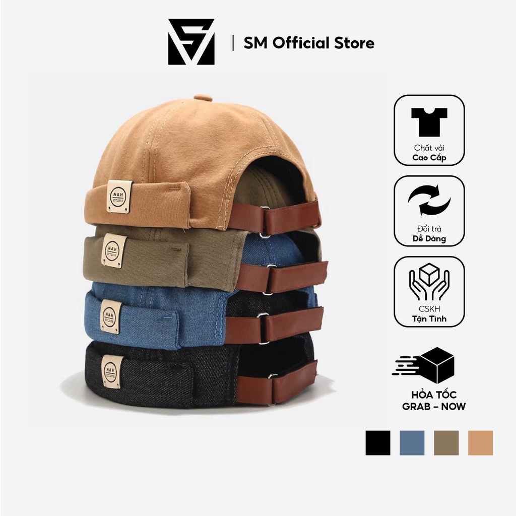 Mũ nón Miki kiểu thủy thủ không vành Miki hat, mũ beanie chất liệu kaki cotton mẫu N&amp;H - Soulmate Store