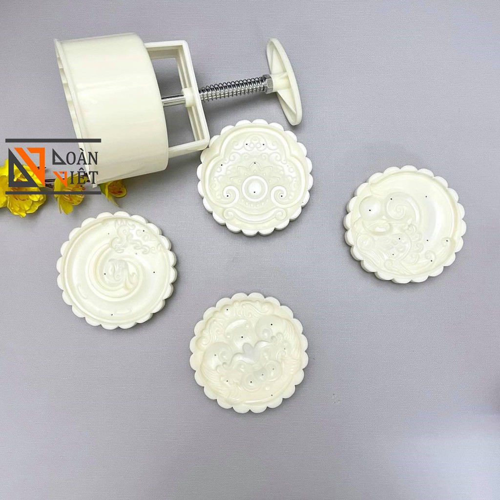 Khuôn Trung Thu 4 mặt HOA VĂN hình CHIM PHƯỢNG HOÀNG LỬA. Dụng cụ làm bánh tạo hình 3D Sắc Nét- 200gr -&gt; 250gr